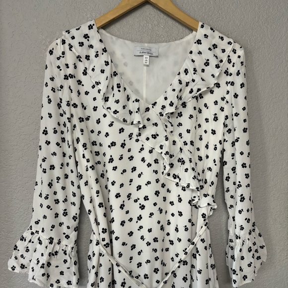 & OTHER STORIES‎ Ruffle Tie Frill Mini Dress Size 10 - Picture 2 of 8